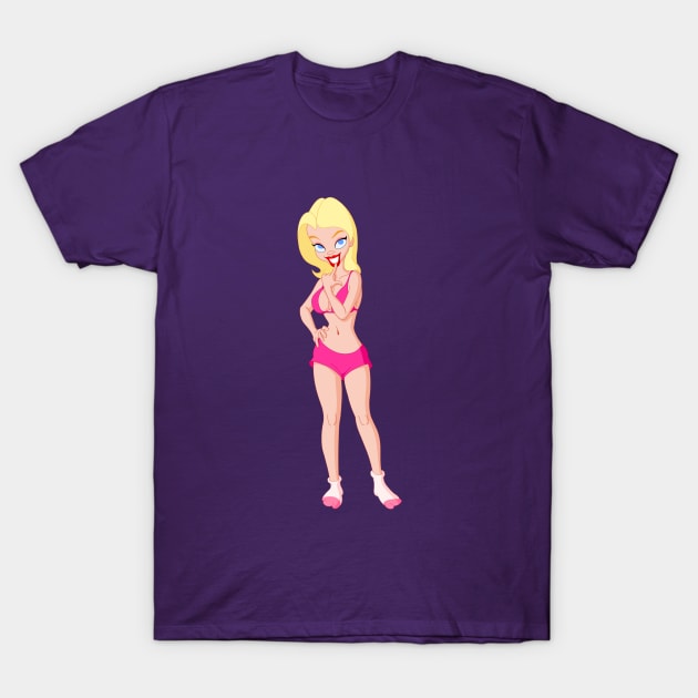 Sexy Blond Girl T-Shirt by DigiToonsTreasures